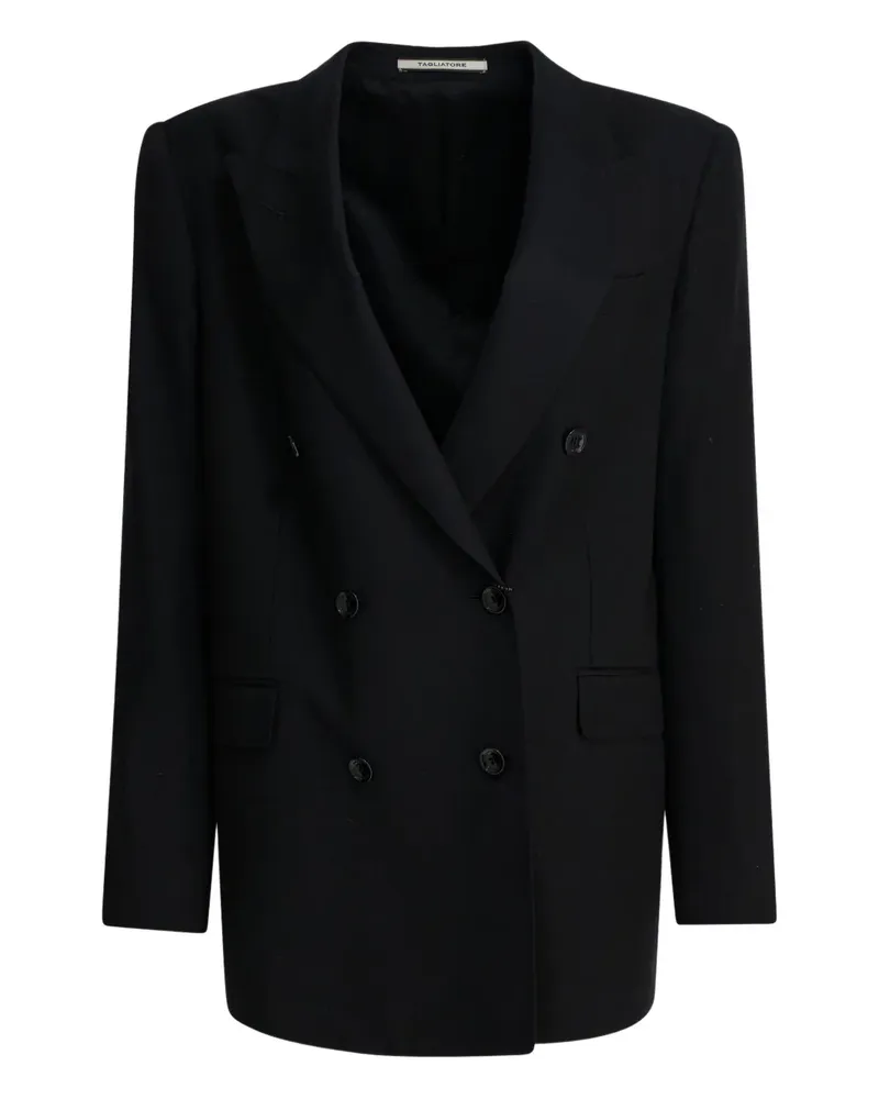 Tagliatore Doppelreihiges Sakko - Schwarz Schwarz