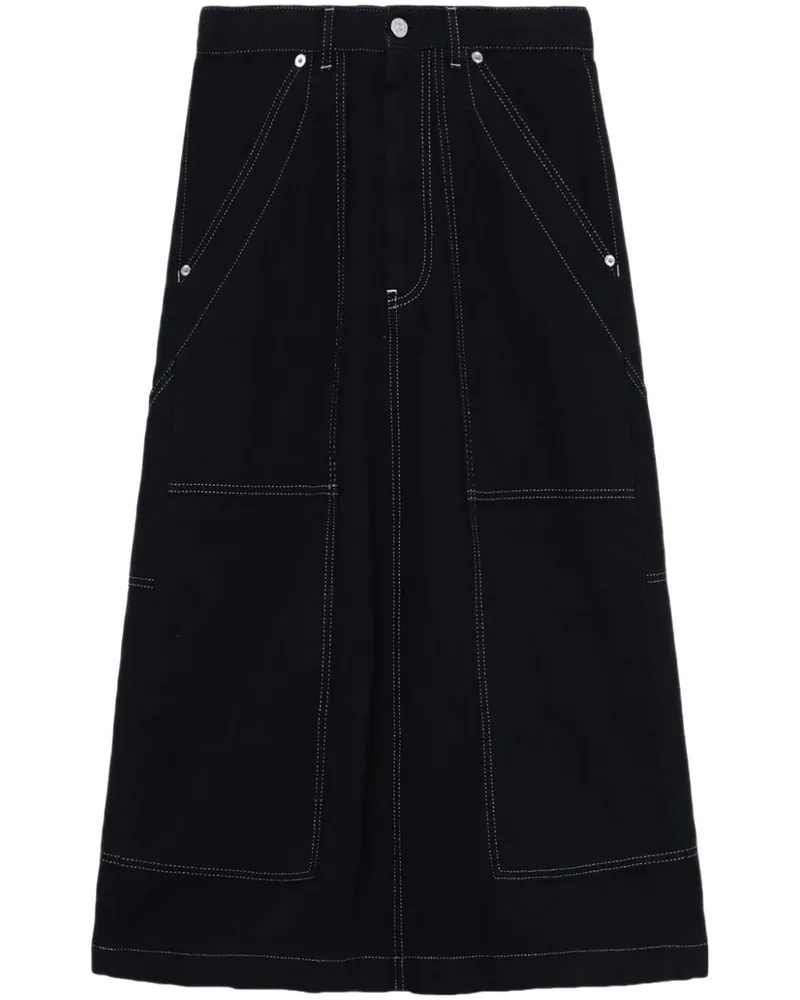 Maison Margiela Jeansrock in A-Linie - Schwarz Schwarz