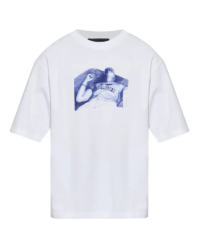 Dsquared2 graphic-print T-shirt - Weiß Weiß