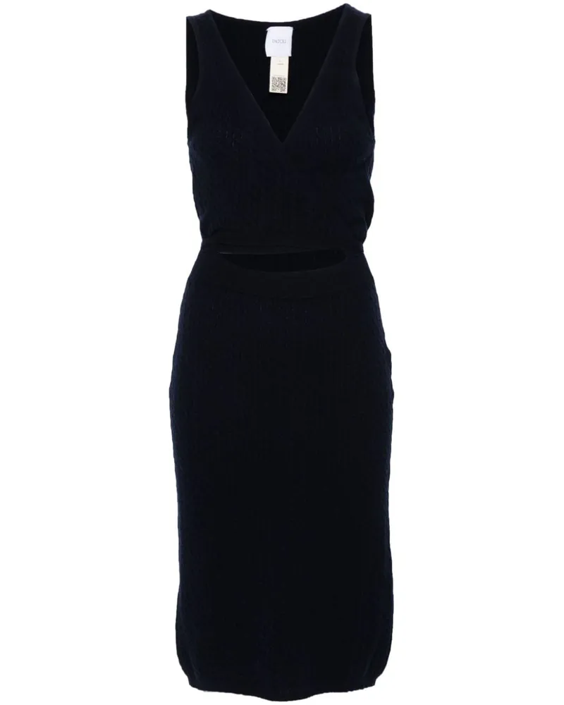 Patou Midikleid mit Cut-Outs - Blau Blau