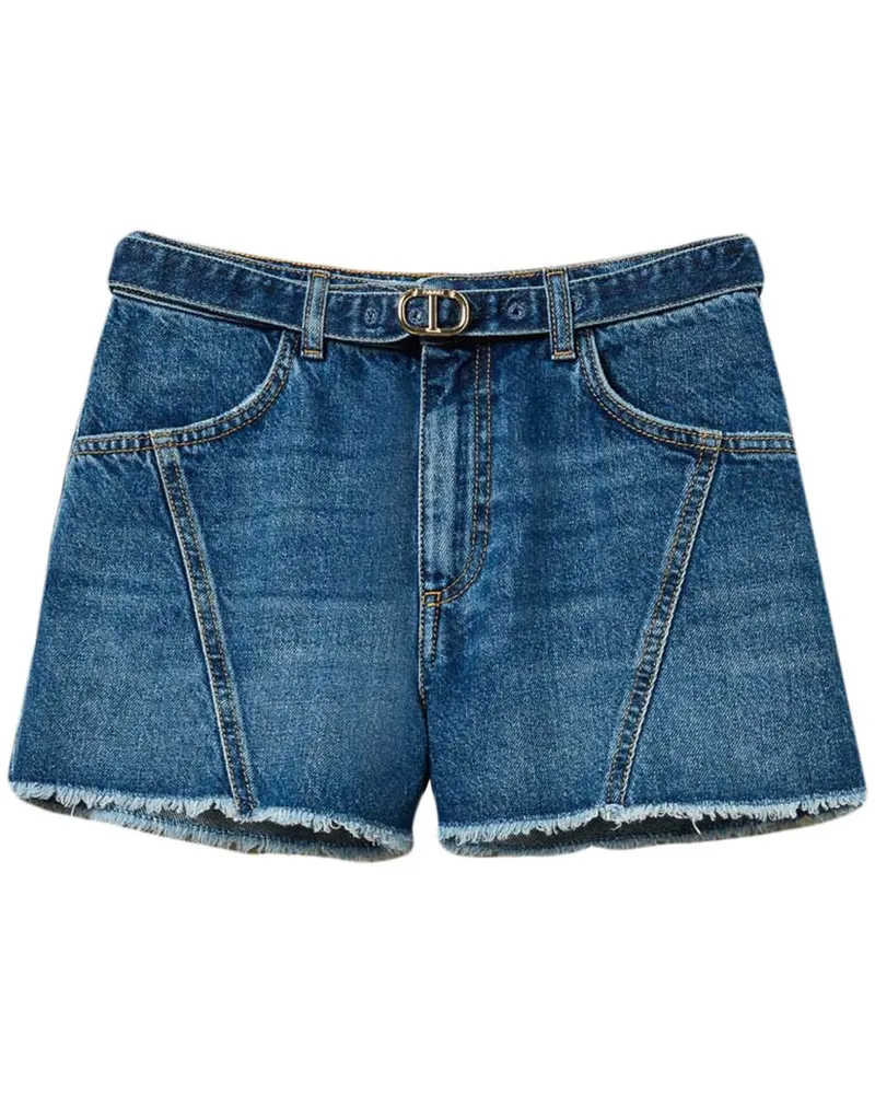 Twin-Set Jeans-Shorts mit Gürtel - Blau Blau