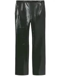 Proenza Schouler Vinyl Cropped-Hose Schwarz