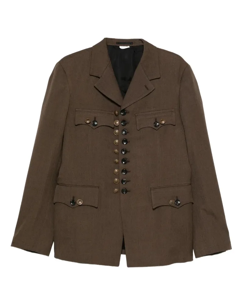 Comme des Garçons buttoned wool jacket - Braun Braun