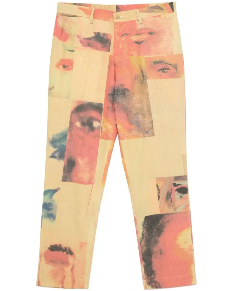 KidSuper Collage Faces Hose - Gelb Gelb