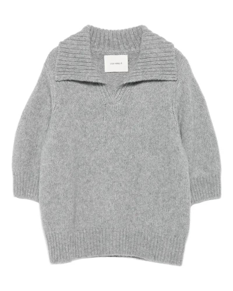 Lisa Yang Pullover mit V-Ausschnitt - Grau Grau