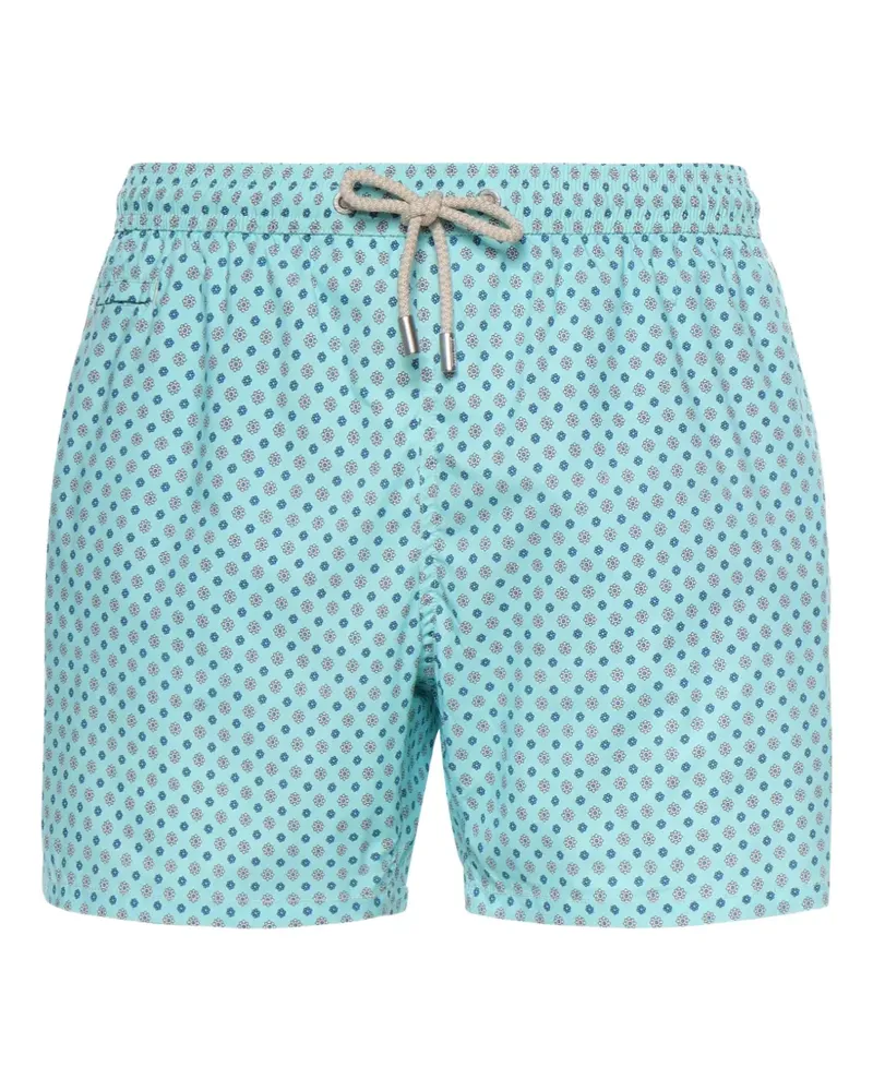 MC2 Saint Barth Lighting geometric-print swim shorts - Blau Blau