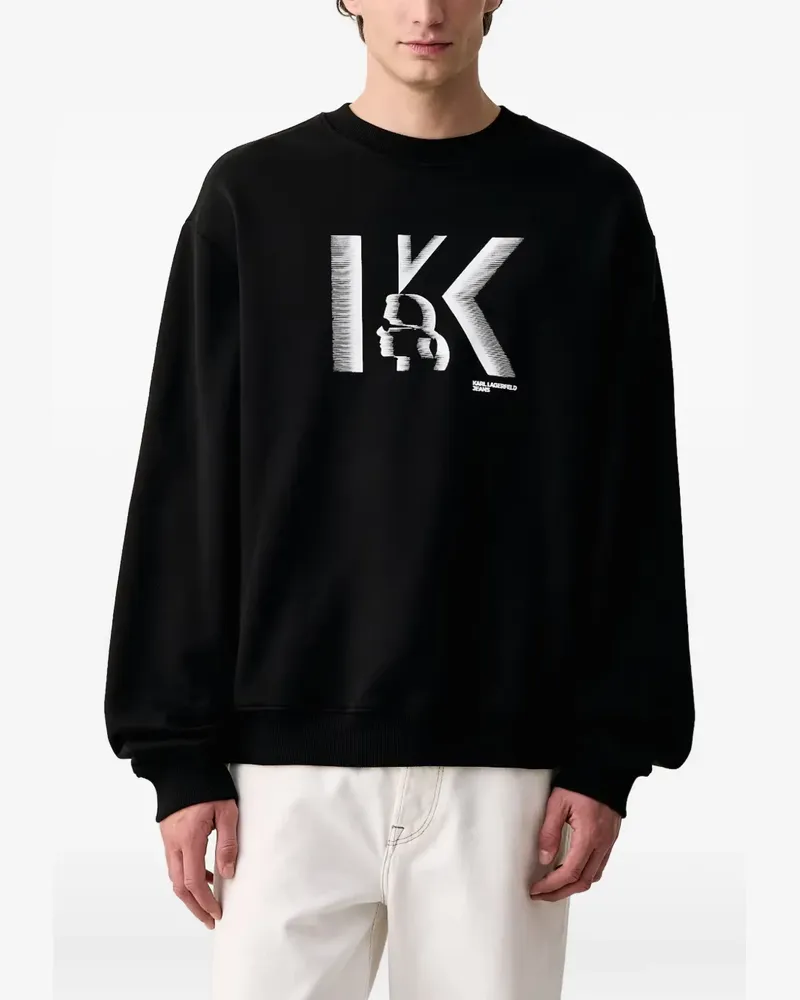 Karl Lagerfeld logo-print sweatshirt - Schwarz Schwarz