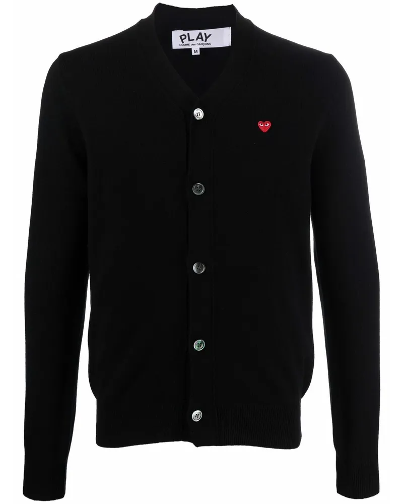 Comme des Garçons Fein gestrickter Cardigan Schwarz