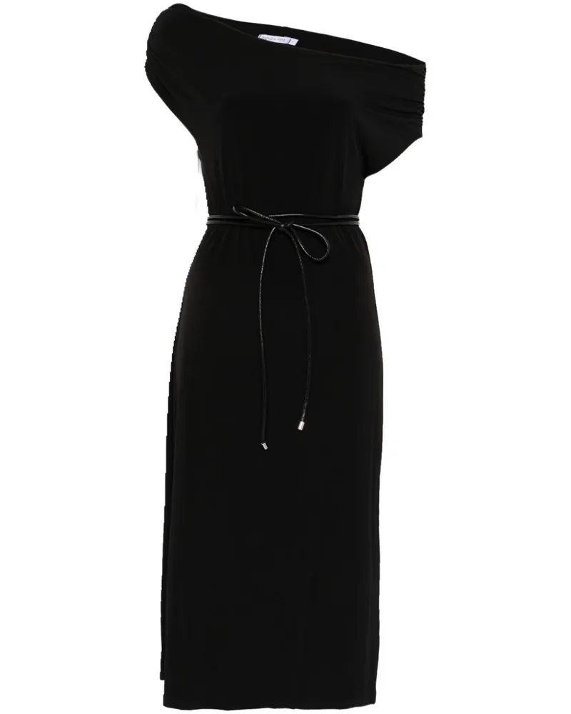 Patrizia Pepe Midikleid mit Gürtel - Schwarz Schwarz
