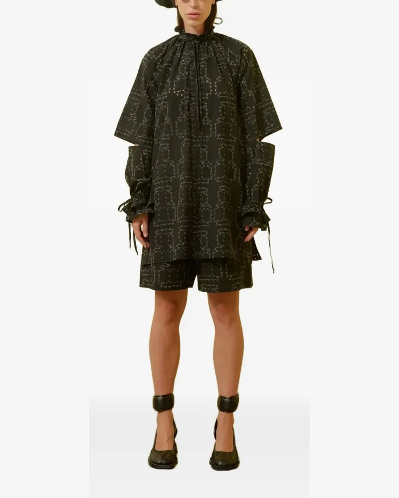 Henrik Vibskov Void Filler cut-out blouse - Schwarz Schwarz
