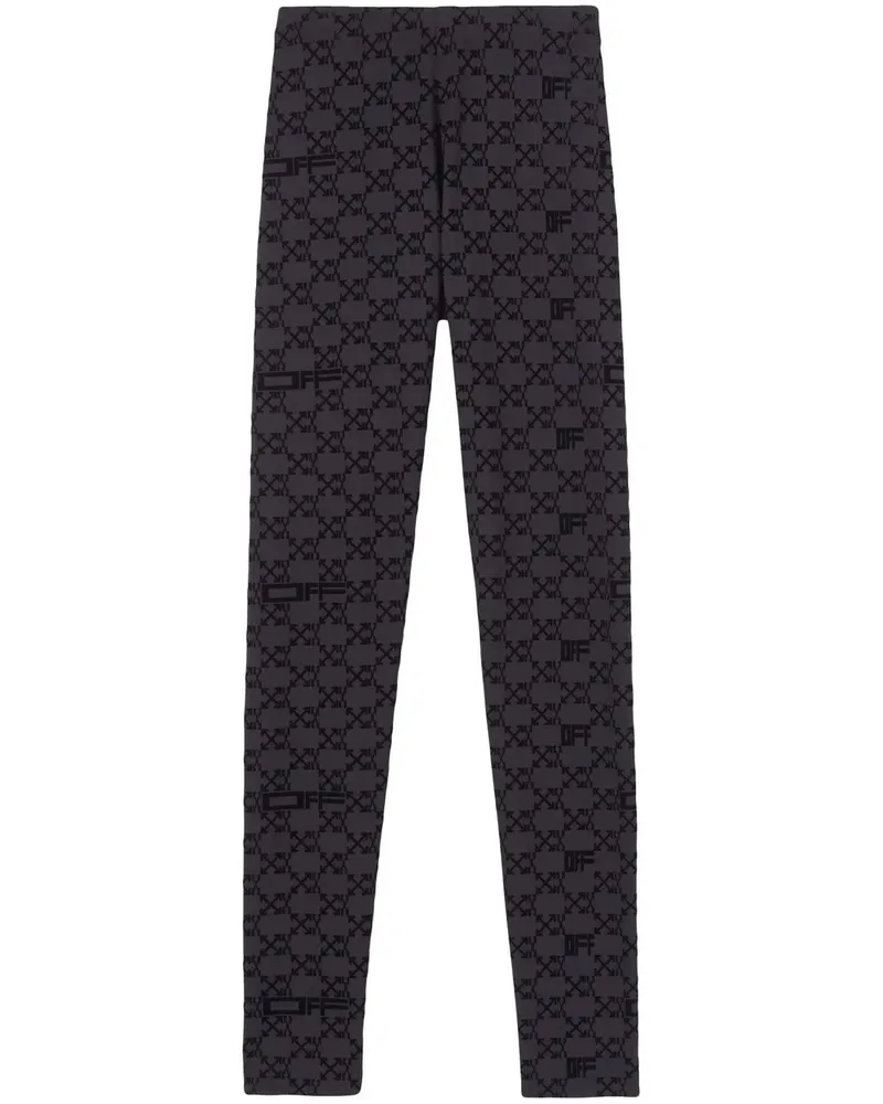 OFF-WHITE Performance-Leggings mit Monogramm - Schwarz Schwarz