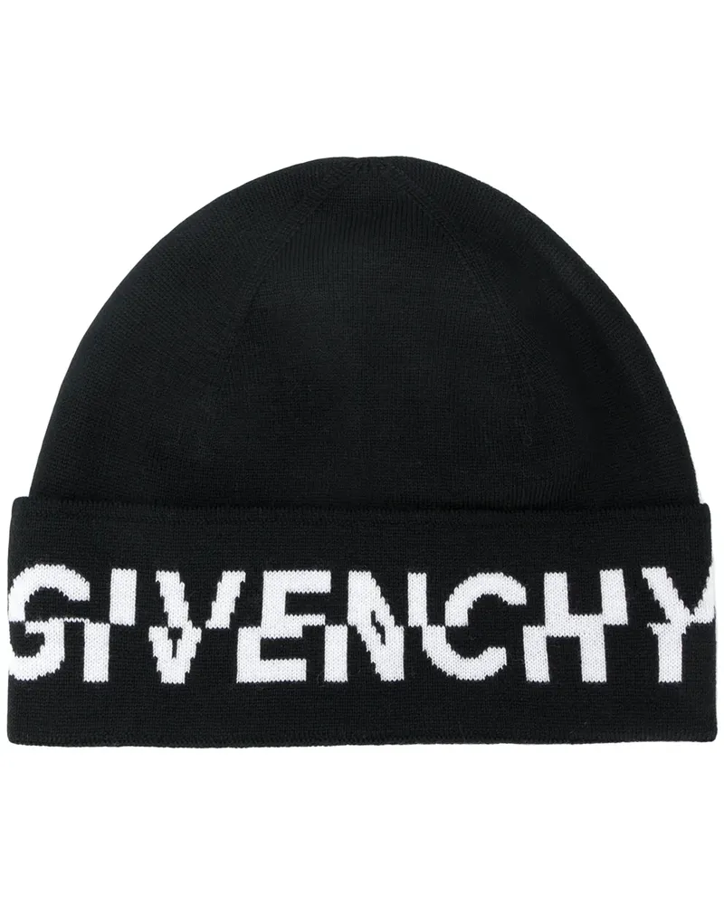 Givenchy Mütze mit Jacquard-Logo - Schwarz Schwarz