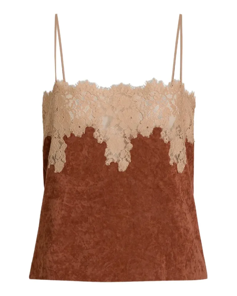Alberta Ferretti Camisole-Top mit Spitze - Braun Braun