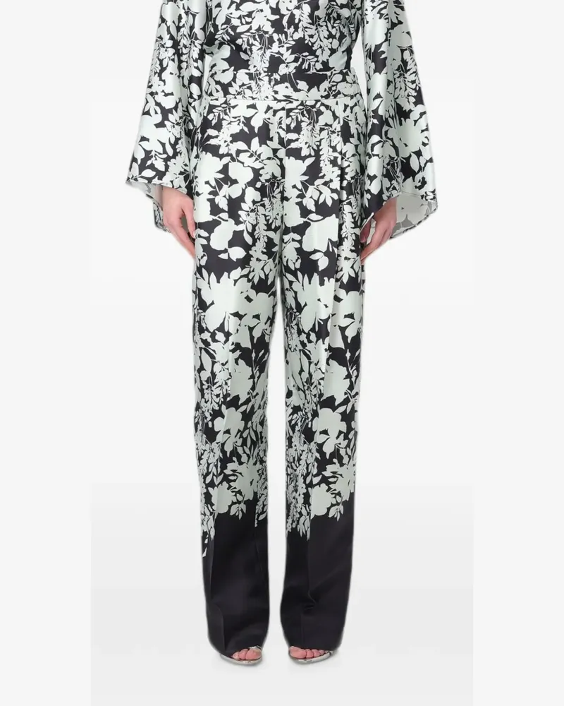 AGNONA Hose mit Print - Schwarz Schwarz