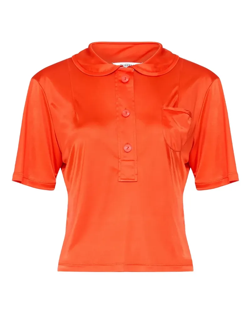 Maison Margiela Poloshirt aus Satin - Orange Orange