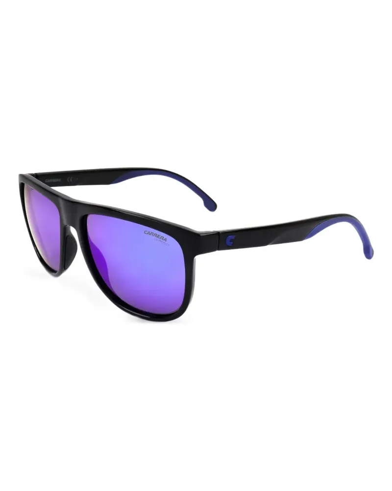Carrera Sonnenbrille mit eckigem Gestell - Schwarz Schwarz