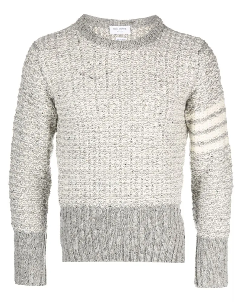 Thom Browne Pullover mit Streifen - Grau Grau