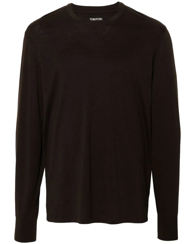 Tom Ford T-Shirt mit rundem Ausschnitt - Braun Braun