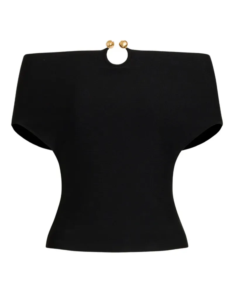 Alberta Ferretti Schulterfreies Oberteil mit Cut-Out - Schwarz Schwarz
