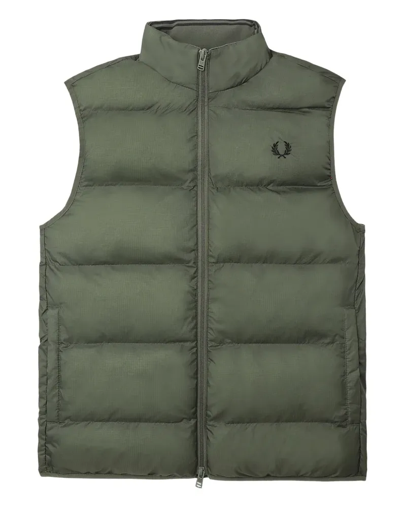 Fred Perry Gesteppte Weste - Grün Grün