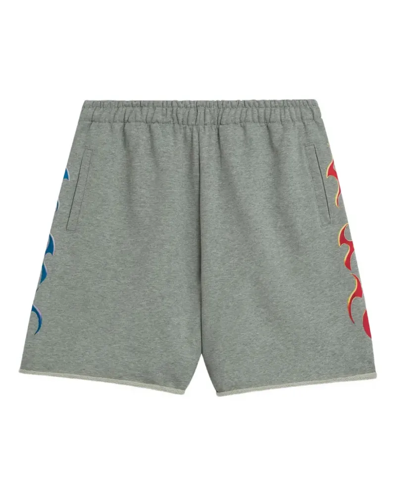 BARROW Shorts mit Flammen-Print - Grau Grau