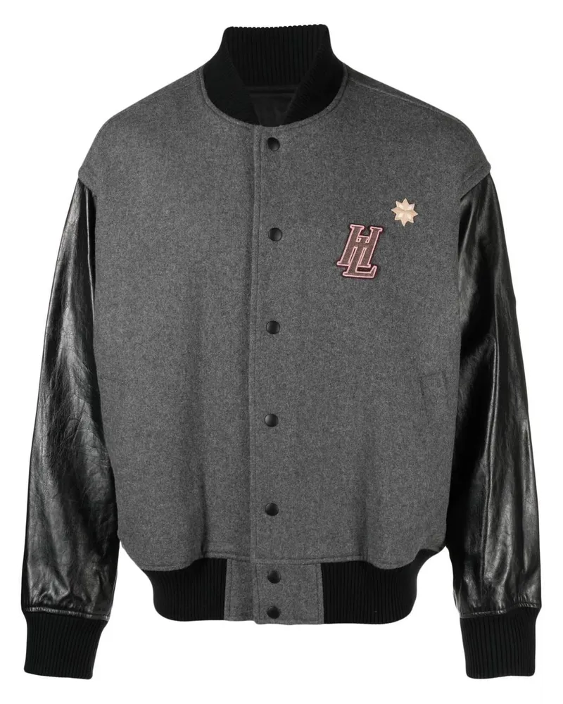 Helmut Lang Bomberjacke im College-Look - Grau Grau