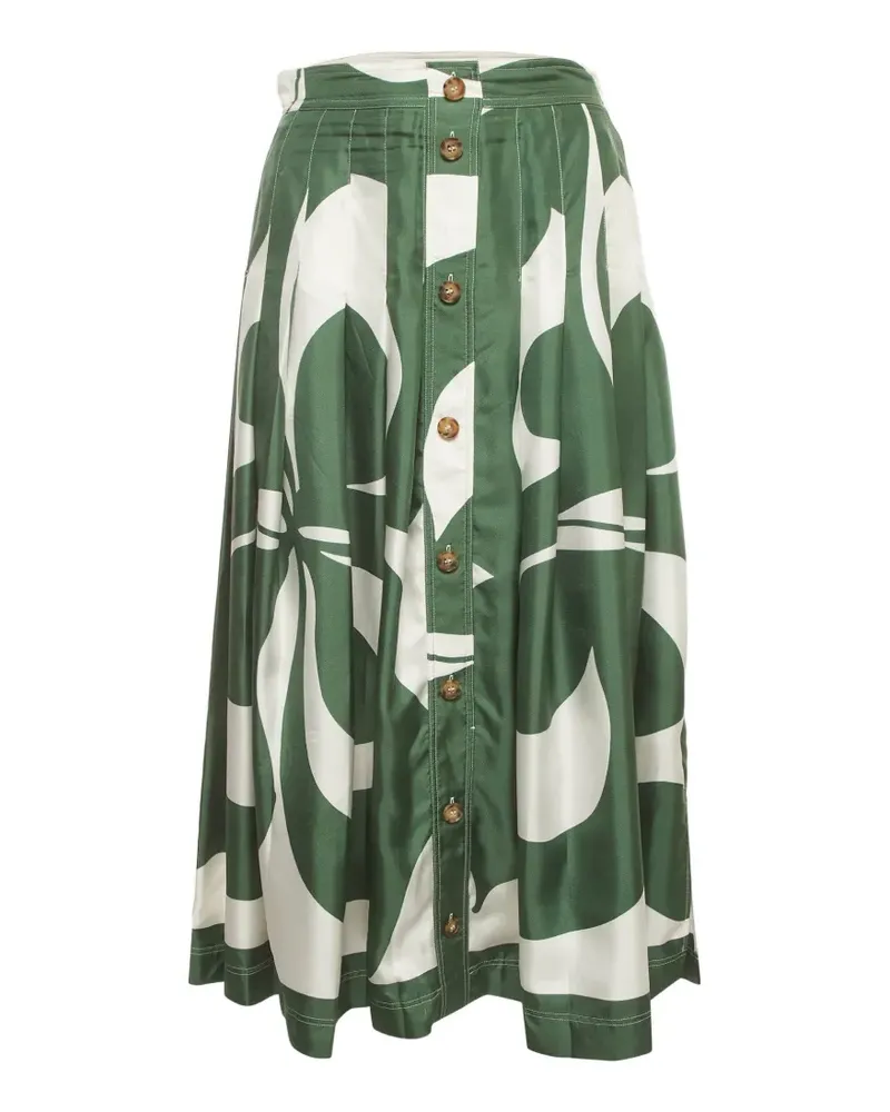 Victoria Beckham pleated midi skirt - Grün Grün