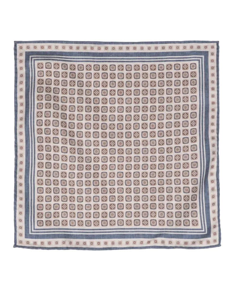 Brunello Cucinelli Seidenschal mit geometrischem Print - Braun Braun