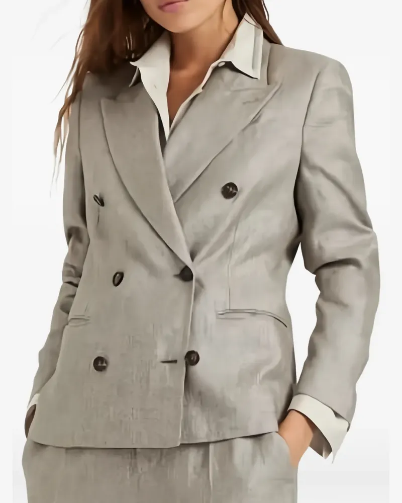 Brunello Cucinelli double-breasted blazer - Grau Grau