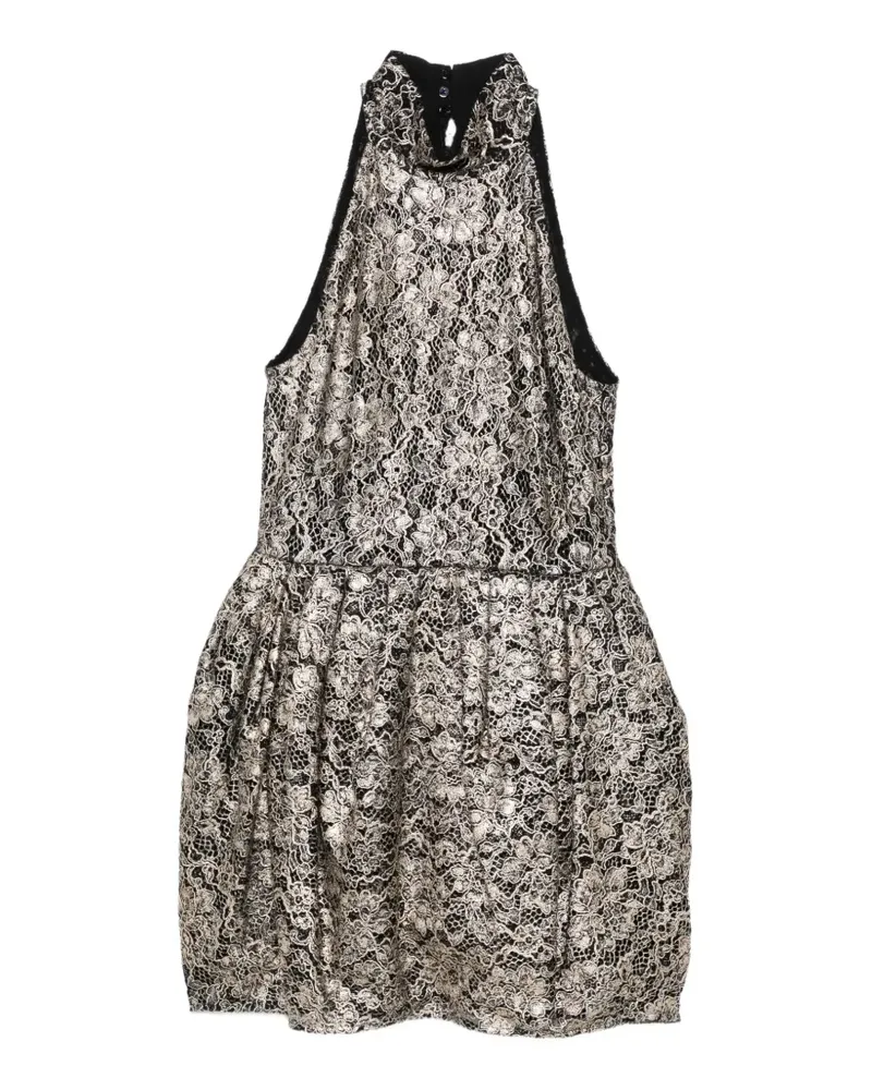 Blumarine Neckholder-Minikleid aus Spitze - Schwarz Schwarz