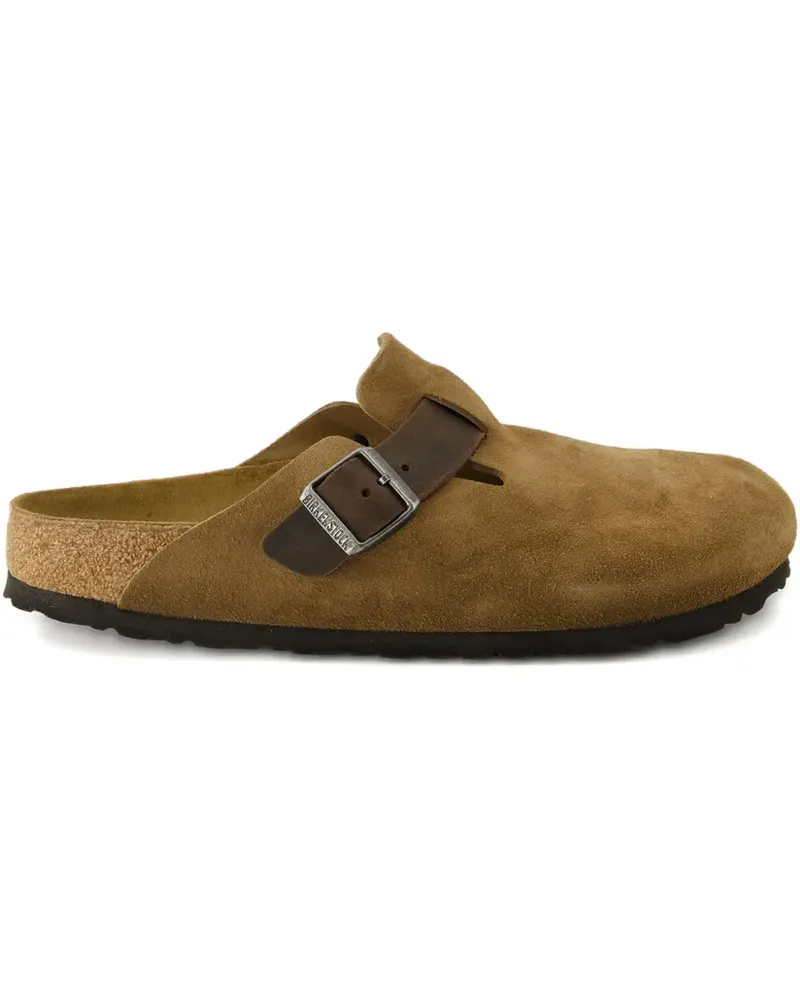 Birkenstock Boston Mules mit Schnalle - Braun Braun