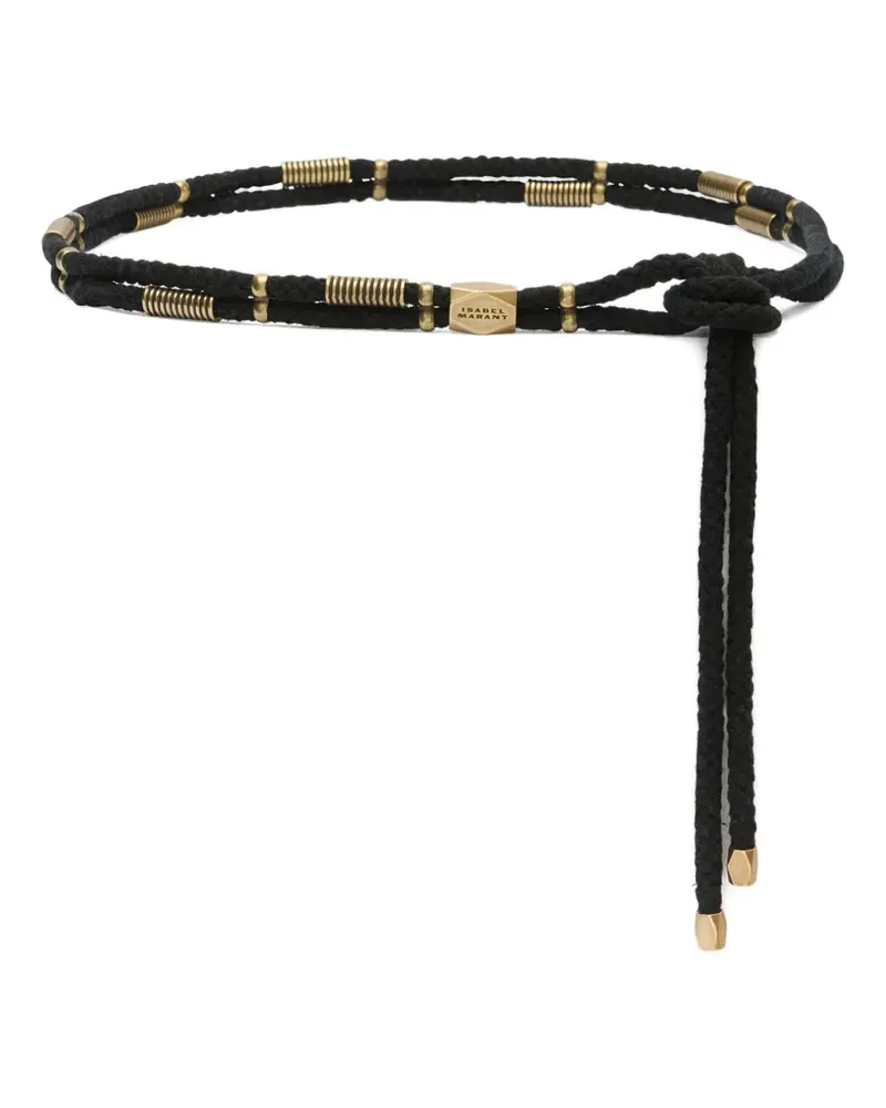 Isabel Marant Sayka Gürtel mit Perlen - Schwarz Schwarz