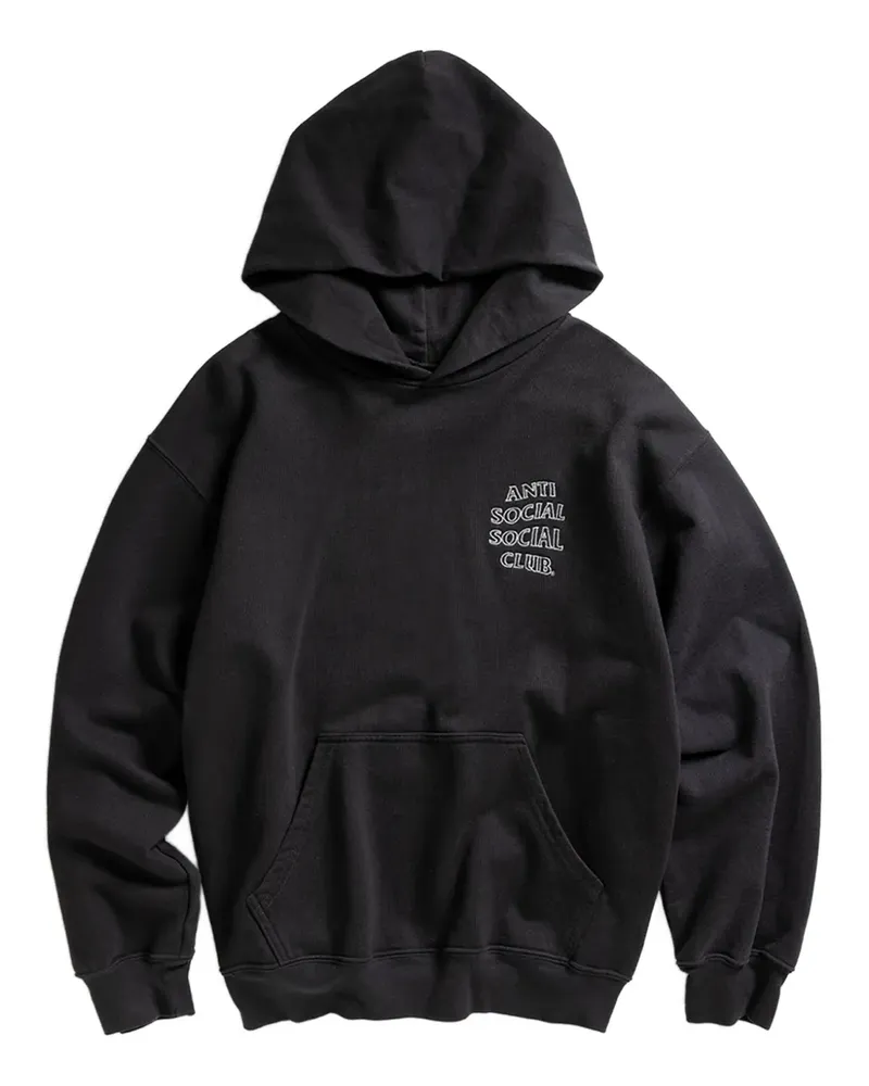 Anti Social Social Club logo-embroidered hoodie - Schwarz Schwarz