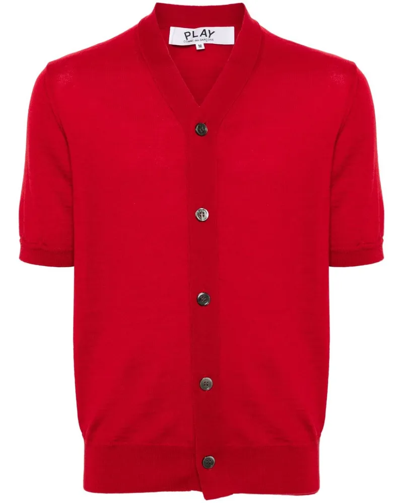 Comme des Garçons Cardigan mit V-Ausschnitt - Rot Rot