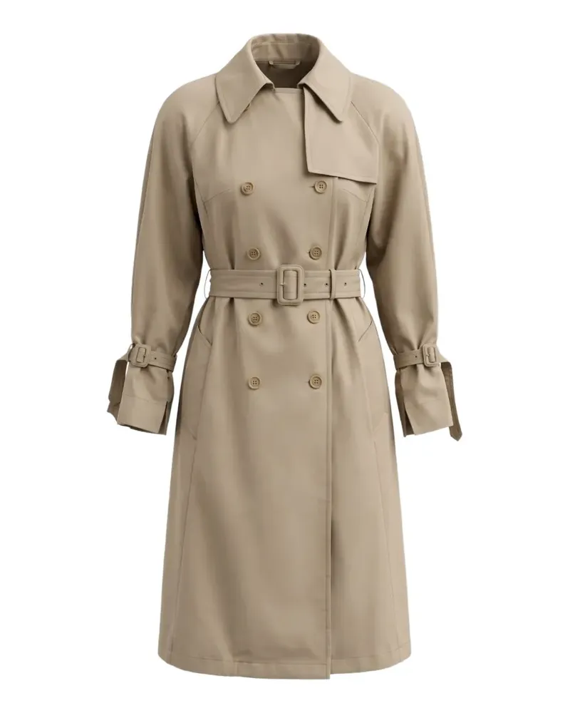 VETEMENTS double-breasted belted trench coat - Nude Nude