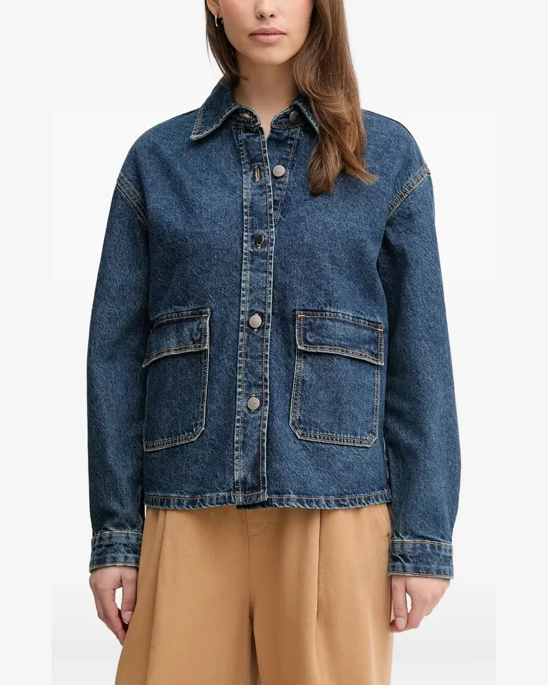 Benetton Geknöpfte Jacke mit Klappentaschen - Blau Blau