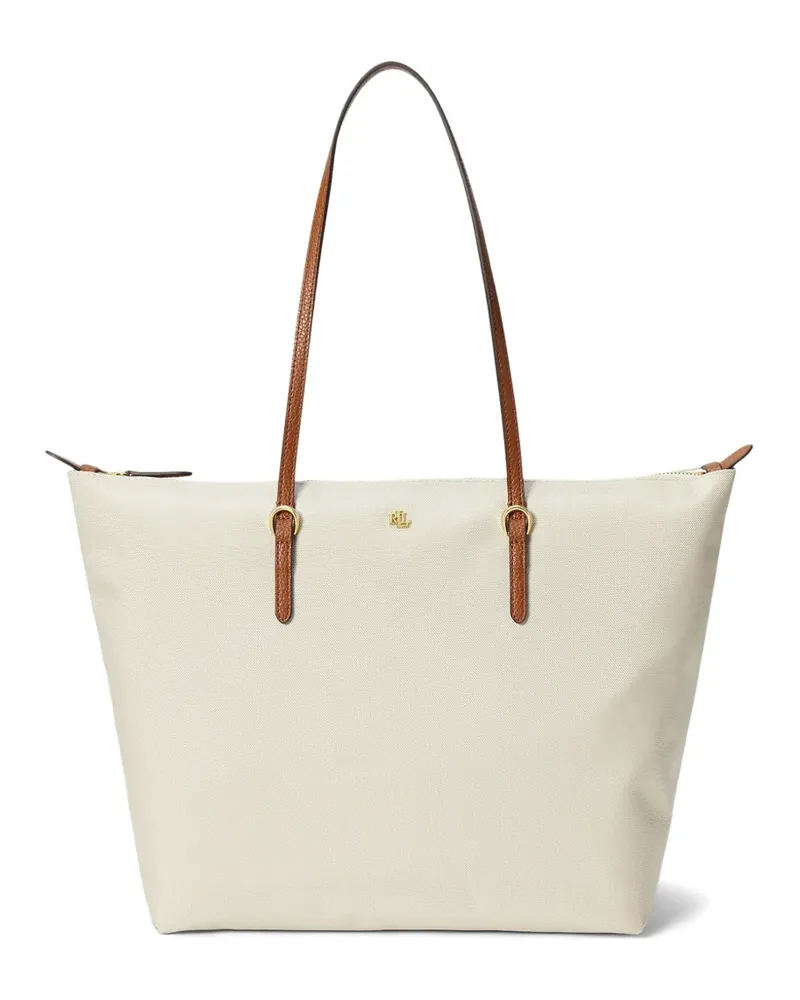 Ralph Lauren Keaton logo-plaque tote bag - Nude Nude