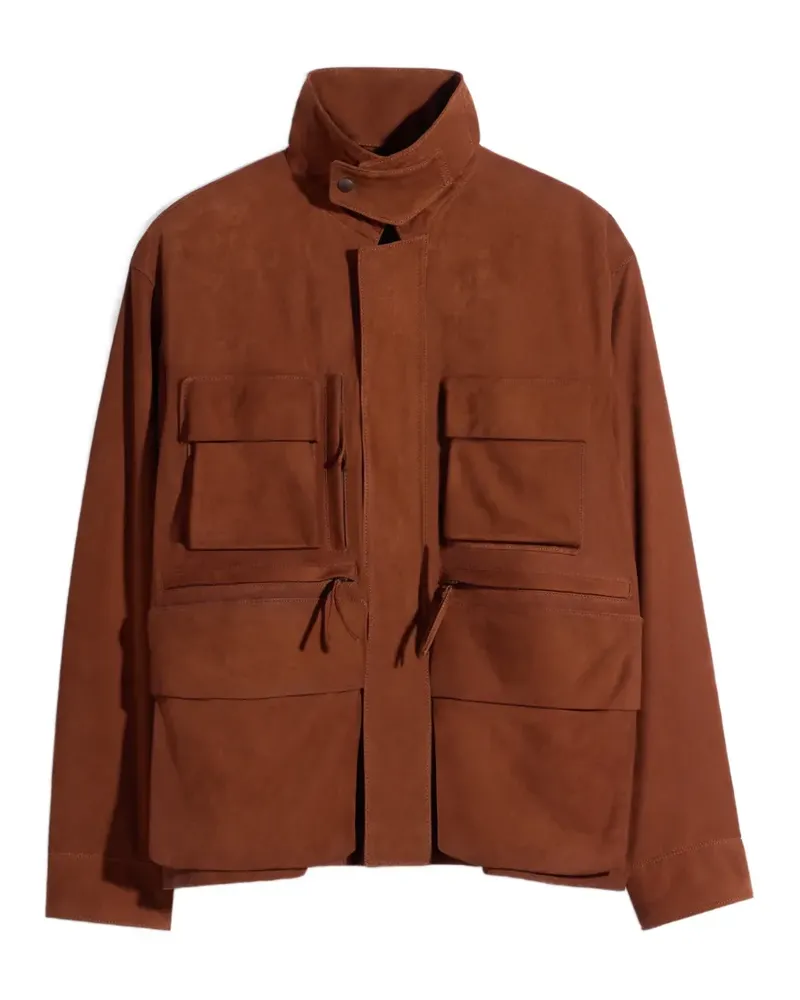 Christophe Lemaire Jacke mit aufgesetzten Taschen - Braun Braun