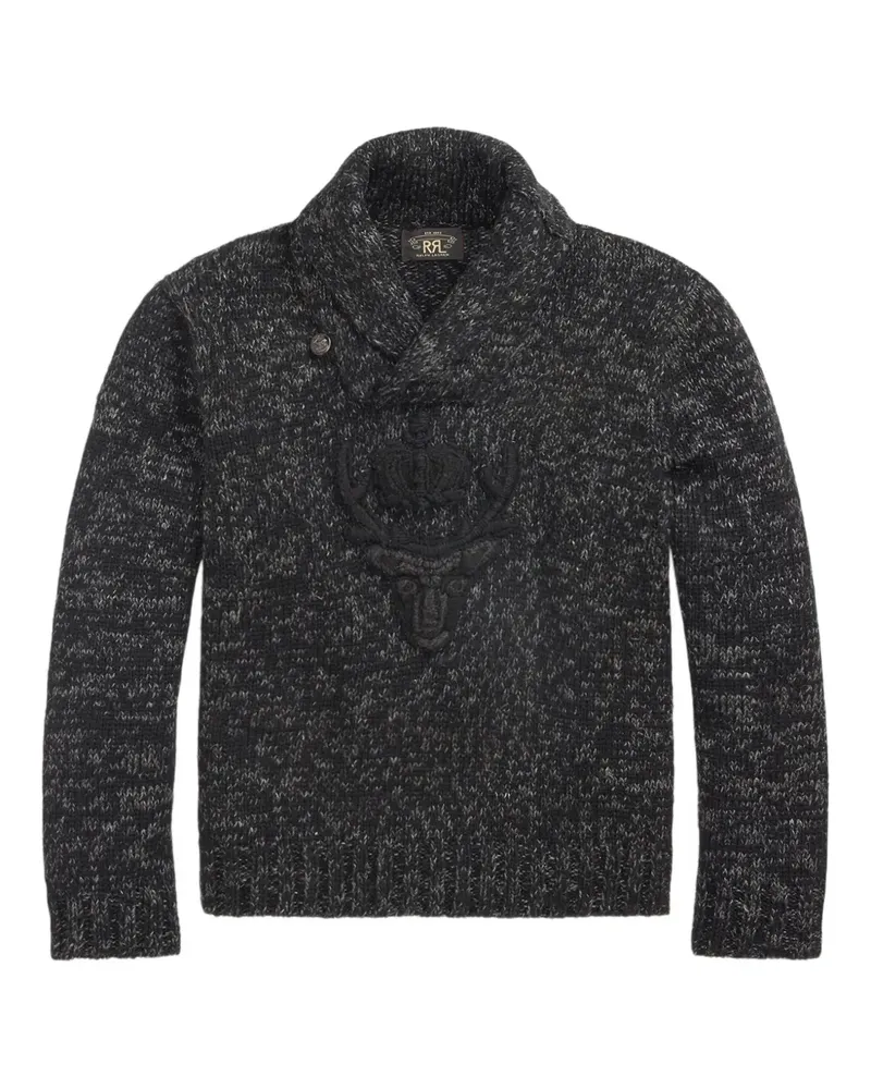 Ralph Lauren Bestickter Wollpullover mit Schalkragen - Grau Grau
