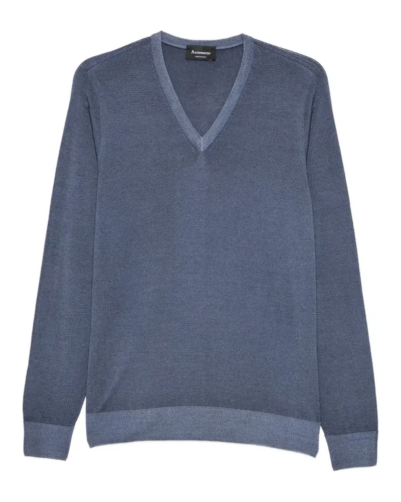 Arovescio Pullover mit V-Ausschnitt - Blau Blau