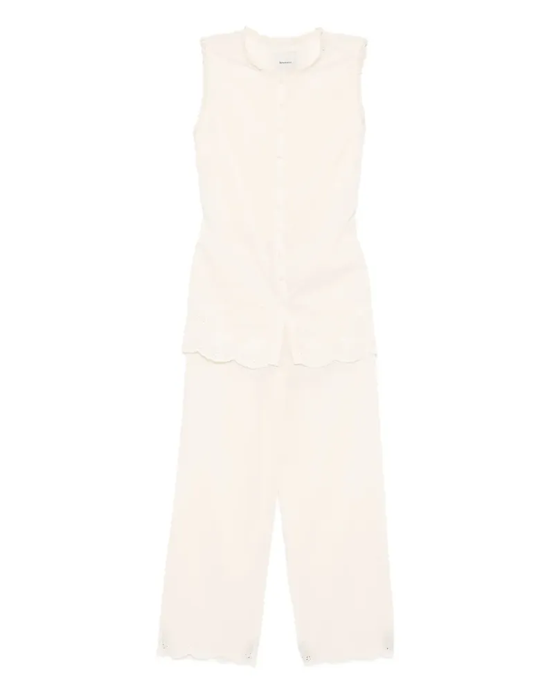 Reformation Willa Set aus Oberteil und Hose - Nude Nude