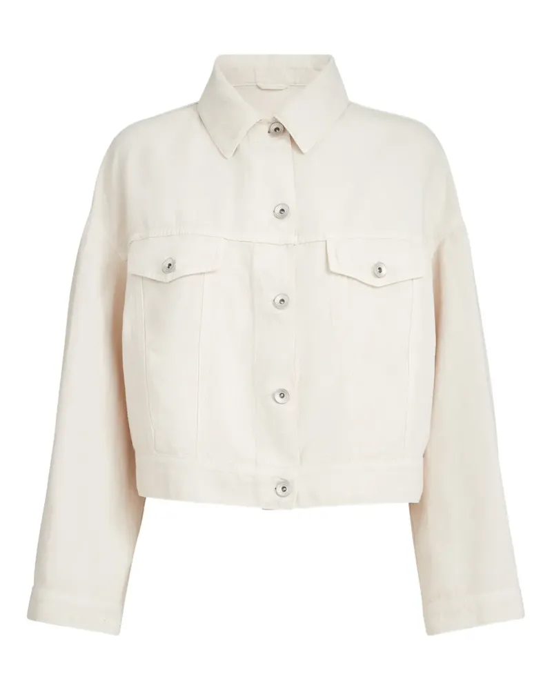 Brunello Cucinelli Jacke mit Monili-Detail - Weiß Weiß