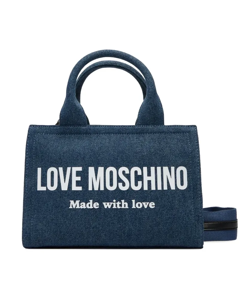 Moschino Shopper mit Logo - Blau Blau