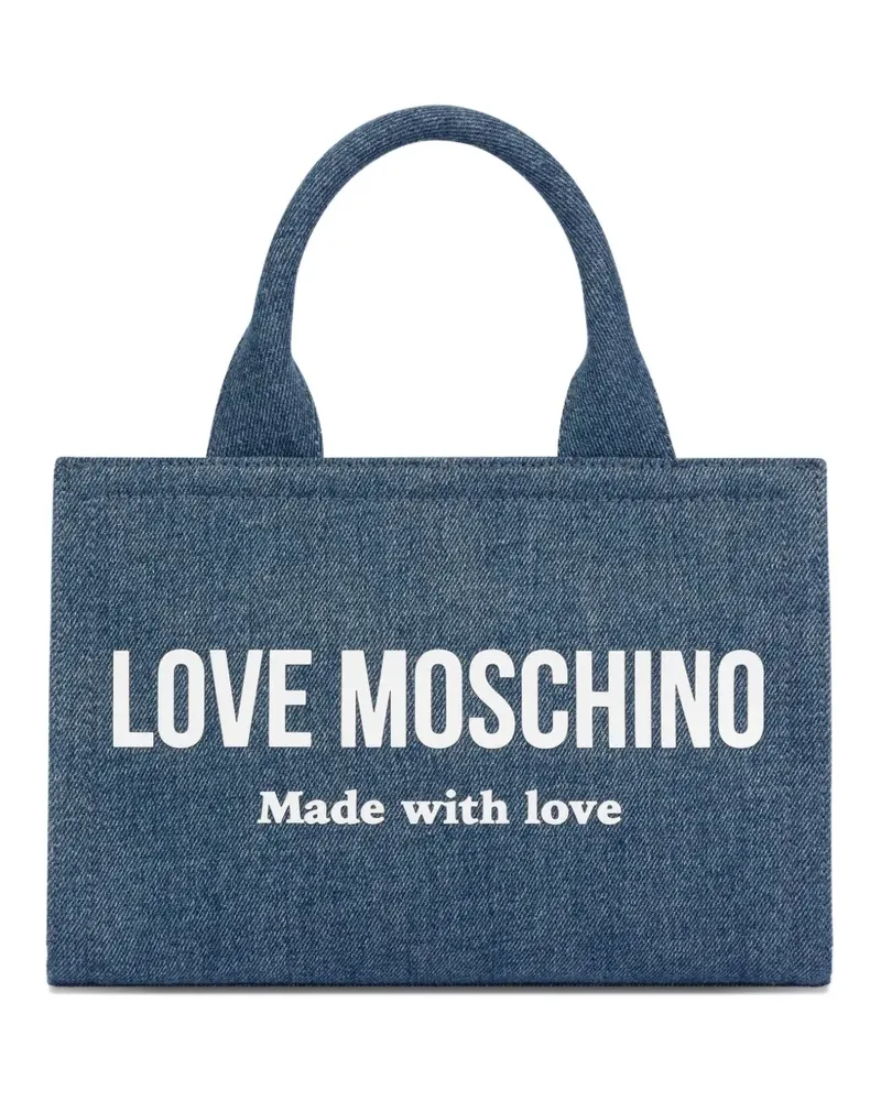 Moschino Shopper mit Logo - Blau Blau