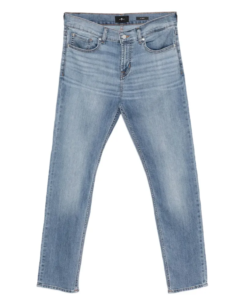 7 for all mankind Halbhohe Skinny-Jeans - Blau Blau