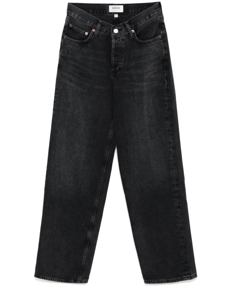 AGOLDE Jeans mit V-Bund - Schwarz Schwarz