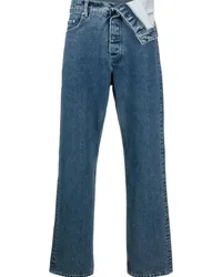 Y/PROJECT Asymmetrische Jeans aus Bio-Baumwolle Blau