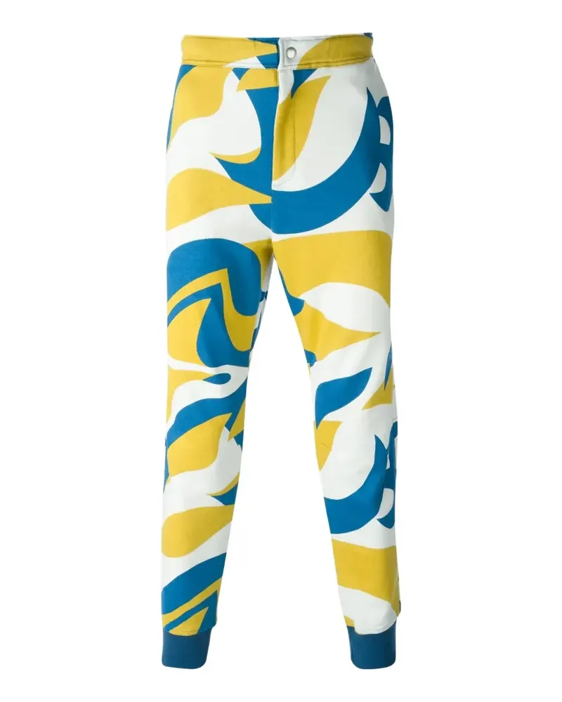 Alexander McQueen abstract-print track pants - Gelb Gelb