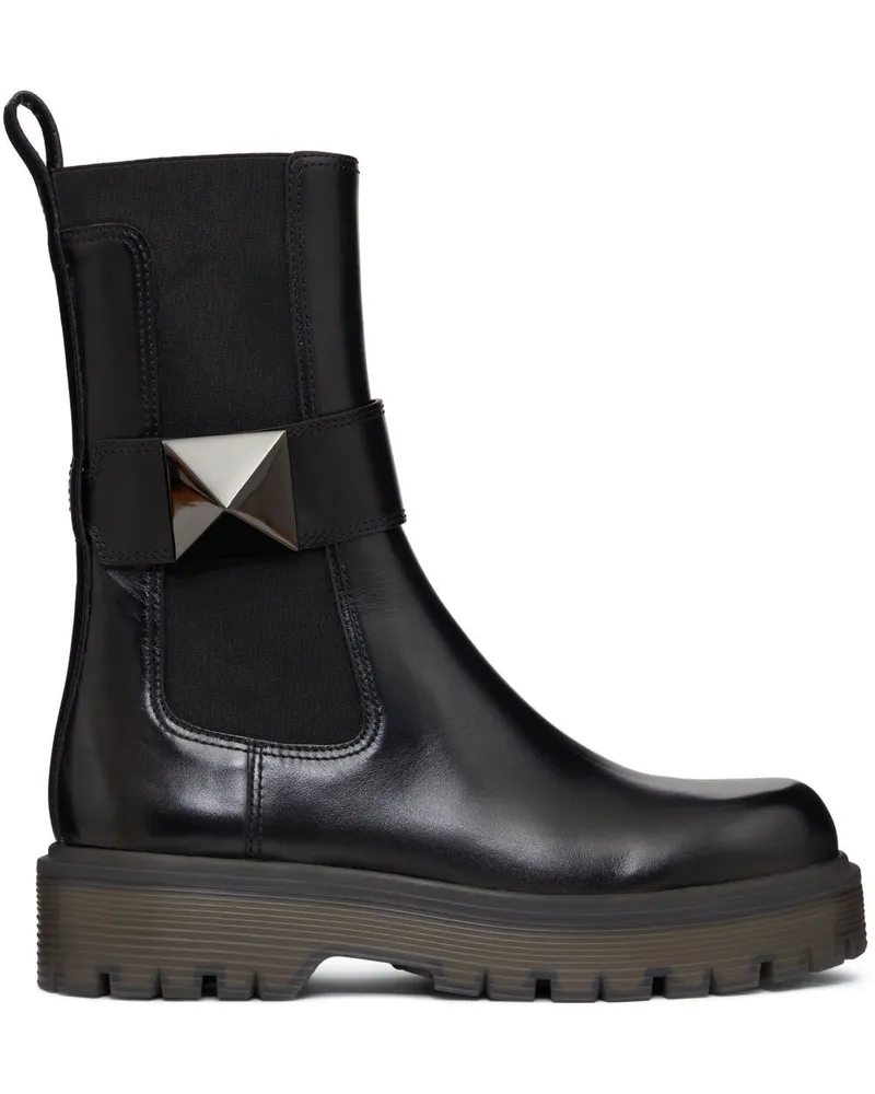 Valentino Garavani One Stud Stiefel mit Nieten - Schwarz Schwarz