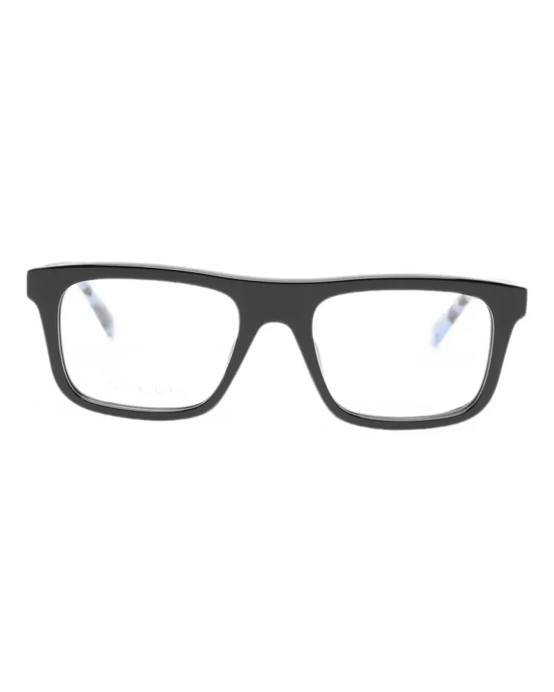 Gucci Eckige Brille in Schildpattoptik - Schwarz Schwarz